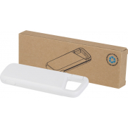 Alkes wodoodporny powerbank z karabińczykiem o pojemności 5000 mAh i mocy 12 W, wykonany z tworzyw sztucznych pochodzących z , b