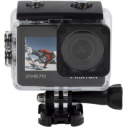 Prixton DV670 kamera sportowa 4K z dwoma ekranami, czarny