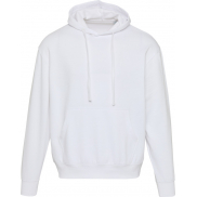 Boris 280 g/m2 bluza z kapturem unisex z bawełny organicznej z certyfikatem OCS w stylu oversize, 4xs, biały