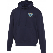 Boris 280 g/m2 bluza z kapturem unisex z bawełny organicznej z certyfikatem OCS w stylu oversize, xs, niebieski