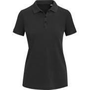 Calgary 200 g/m2 sprana damska koszulka polo, xs, czarny