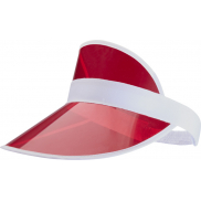 Bright czapka z przezroczystym daszkiem , czerwony