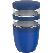 Mepal Ellipse 3-częściowy izolowany pojemnik na lunch o pojemności 500 ml + 2 x 200 ml, niebieski