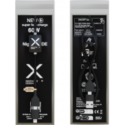 SCX.design C32 kabel do ładowania 60 W z przełącznikiem i podświetlanym logo, czarny