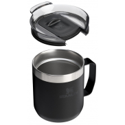 Kubek kempingowy Stanley Everyday 350 ml ze stali nierdzewnej, czarny