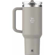 Stanley Quencher® ProTour 1180 ml termoizolowany kubek ze słomką, wykonany z recyklingowanej stali nierdzewnej , szary