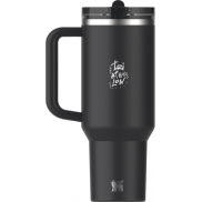 Stanley Quencher® ProTour 1180 ml termoizolowany kubek ze słomką, wykonany z recyklingowanej stali nierdzewnej , czarny