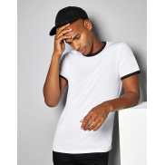 Koszulka Fashion Fit Ringer - white/black