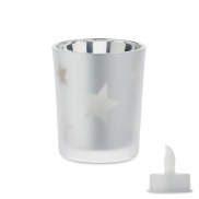 Świeczka tealight LED - srebrny mat