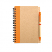 Notes z długopisem - pomarańczowy