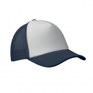Czapka trucker z 5 panelami - biały/ciemnoniebieski