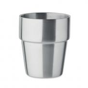 Kubek dwuścienny 250 ml - srebrny mat