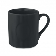 Kubek ceramiczny w prążki 340 m - czarny