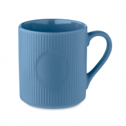Kubek ceramiczny w prążki 340 m - niebieski