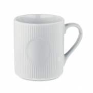 Kubek ceramiczny w prążki 340 m - biały