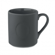 Kubek ceramiczny w prążki 340 m - kamienny szary