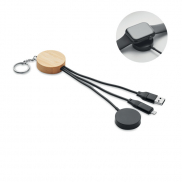 Brelok z kablem 4 w 1 60W - czarny