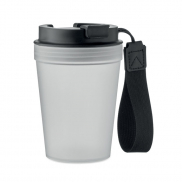 Kubek jednościenny 300 ml - przezroczysty biały