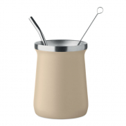 Kubek do herbaty yerba mate - beżowy
