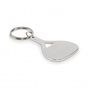 Aluminiowy brelok do kluczy - srebrny mat
