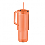 Kubek z RPET 1200ml - przezroczysty pomarańczowy
