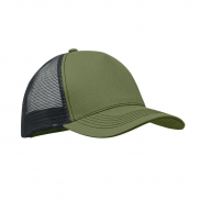 Czapka trucker z 5 panelami - zieleń wojskowa