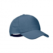 5-PANEL CZAPKA Z KONOPI 370G - niebieski
