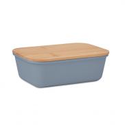 Lunchbox z bambusową pokrywką - petrol
