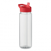 RPET butelka 650ml PP flip lid - czerwony