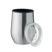 Kubek z podwójną ścianką 350ml - srebrny mat