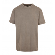 Koszulka Oversize Acid Washed - dark khaki