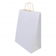Papierowa torba prezentowa, duża - biały