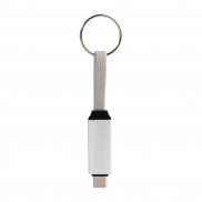 Přívěsek na klíče 60W kabel USB-C - srebrny