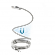 Magnetický 60W kabel USB-C - srebrny