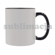 Kubek z powłoką sublimacyjną Gaeta 330 ml, czarny