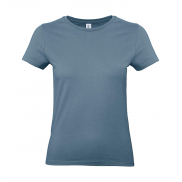 #E190 Damski T-Shirt - stone blue