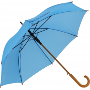 Parasol automatyczny drewniany Ø105 cm NANCY - jasnoniebieski