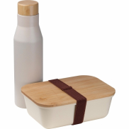 Zestaw lunchbox 1000 ml i butelka termiczna 500 ml TORONTO - beżowy