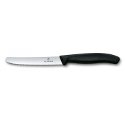Nóż z ząbkowanym ostrzem SwissClassic Victorinox - czarny