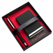 Zestaw etui na wizytówki i pióro kulkowe touch pen CONCORDE Pierre Cardin - czarny