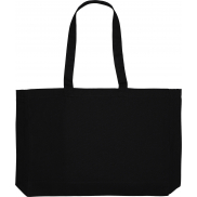 Torba z bawełny organicznej z długimi uszami 270 g/m2 BARI - czarny