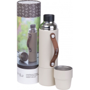 Termos stalowy z recyklingu LE BOURGET MoLu 1000 ml - beżowy