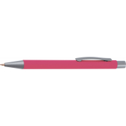 Długopis aluminiowy soft-touch ROCKFORD - różowy