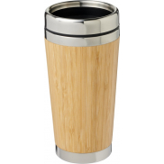 Kubek Bambus z bambusowym wykończeniem o pojemności 450 ml, brazowy