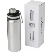 Miedziany, izolowany próżniowo bidon Gessi o pojemności 590 ml, szary