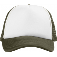 Czapka 5-panelowa Trucker 100 g/m², zielony, biały