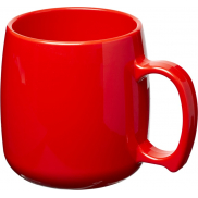 Kubek Classic wykonany z tworzywa sztucznego o pojemności 300 ml, czerwony