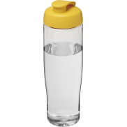 Bidon H2O Tempo® o pojemności 700 ml z wieczkiem zaciskowym, biały, żółty