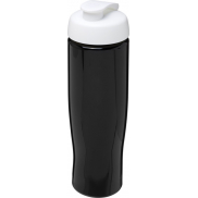 Bidon H2O Tempo® o pojemności 700 ml z wieczkiem zaciskowym, czarny, biały