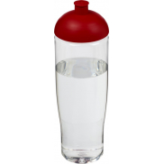 Bidon H2O Tempo® o pojemności 700 ml z wypukłym wieczkiem, biały, czerwony